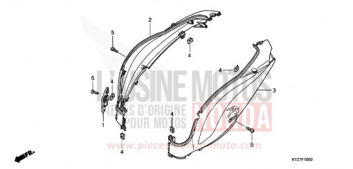 HOUSSE DE CARROSSERIE PES125R8 de 2008